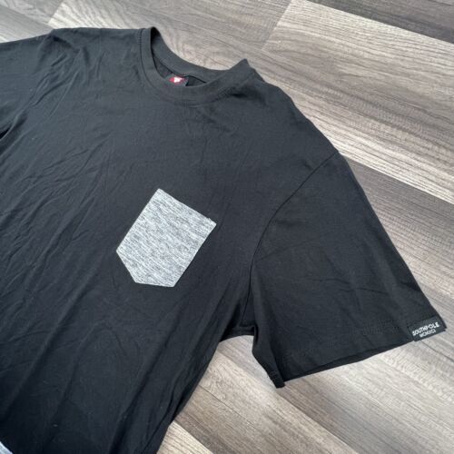 South Pole MCMXCI Black Gray T-shirt Men’s Size XL Pocket Vintage Y2K Solid 海外 即決