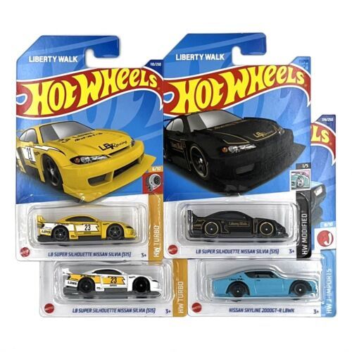 Hot Wheels LBWK Liberty Walk Lot of 4 Nissan Super Silhouette Silvia & 2000GT-R 海外 即決