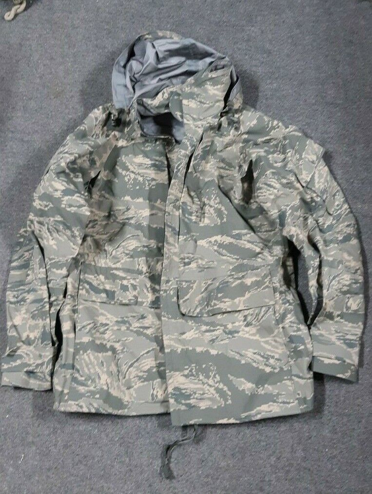 USGI USAF APECS COLD WEATHER AIR FORCE TIGER STRIPE CAMO PARKA SMALL #758 海外 即決