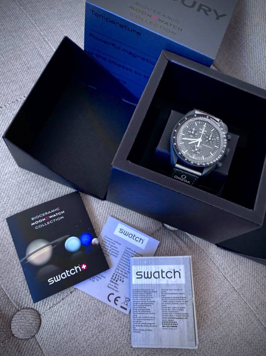 OMEGA X SWATCH SpeedMaster MoonSwatch MISSION TO MERCURY 42mm NEW! TAGS! PAPERS! 海外 即決