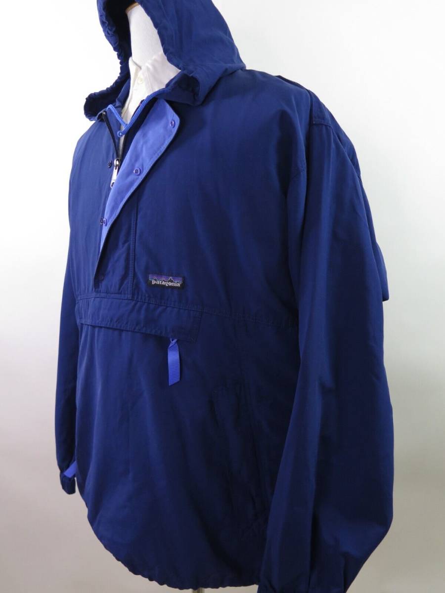 Vintage Patagonia Anorak Cagoule Mens Blue Pullover Windbreaker Jacket Medium 海外 即決