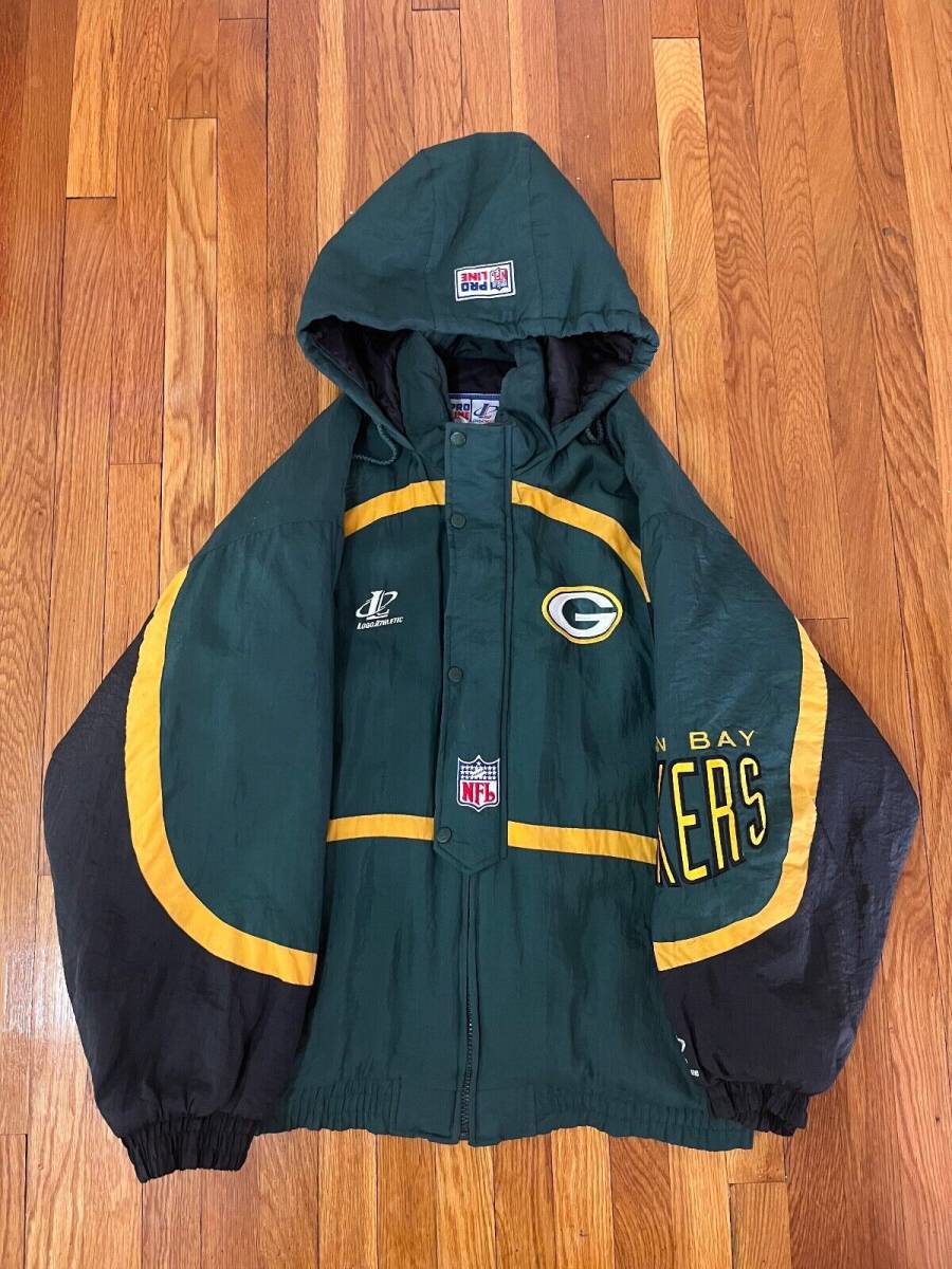 Vintage Starter Green Bay Packers Jacket Adult Pro Line NFL (Size XL) 海外 即決