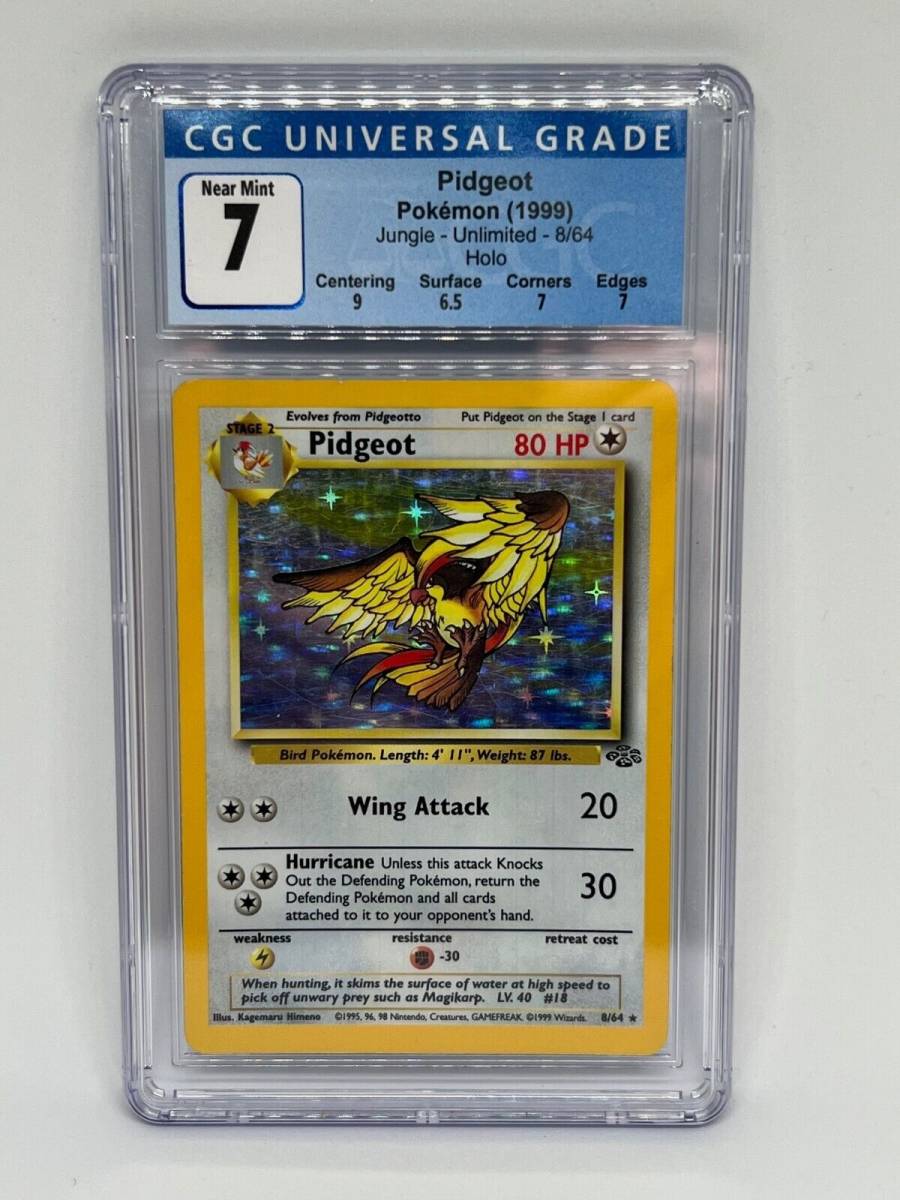 CGC 7 Pidgeot Holo #8 Jungle Unlimited ポケモン 1999 海外 即決