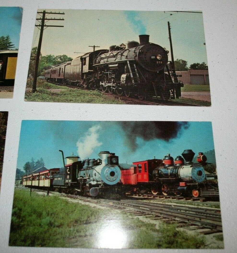 Lot of 8 1960s Vintage Railroad Train Postcards Edaville, Knott's Berry Farm 海外 即決