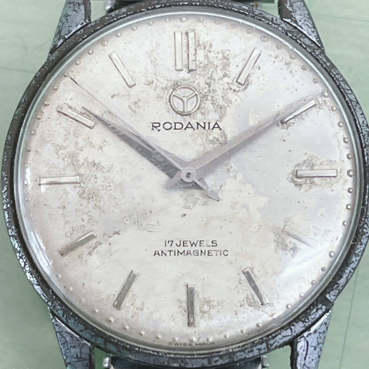 ★RODANIA ロダニア 腕時計 17石 手巻き 5002G 不動品 社外ベルト_画像6