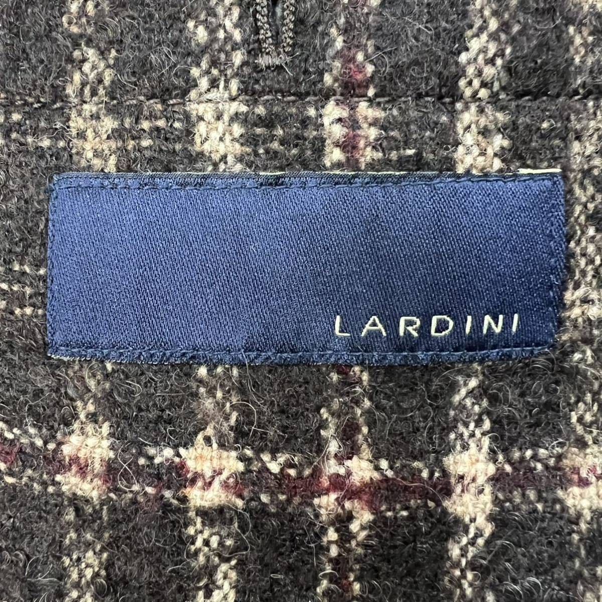 未使用級 極美品XL!!!ラルディーニ『覇王の覇気』LARDINI テーラードジャケット 48 ブートニエール 希少品◎ アルパカ 色気◎ツイード 春_画像8