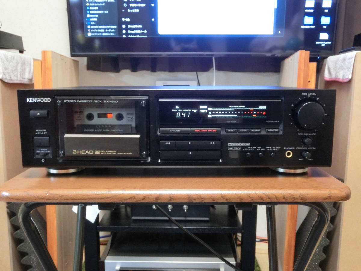 KENWOOD ★ KX-4520 ★ 3ヘッドカセットデッキ　★ サービスマンメンテ・動作良好_画像1