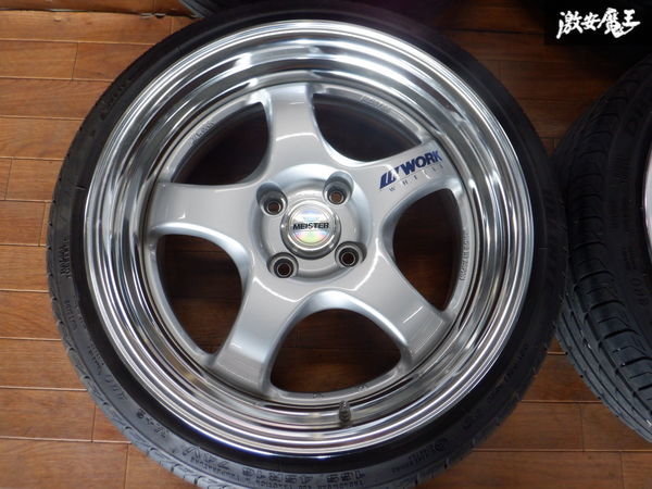 [ beautiful goods! use OK!] WORK Work Meister S1R wheel 16 -inch 6.5J +22 4 hole PCD100 165/45R16 4ps.@ light car custom .* shelves 1F23