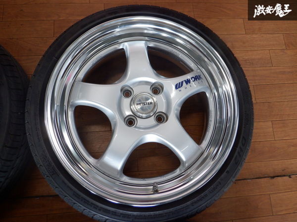 [ beautiful goods! use OK!] WORK Work Meister S1R wheel 16 -inch 6.5J +22 4 hole PCD100 165/45R16 4ps.@ light car custom .* shelves 1F23