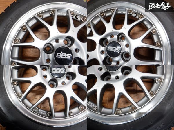 純正OP スズキ BBS ホイール 14インチ 5.5J +45 PCD100 4穴 B/S ブリザック 155/65R14 スタッドレス付 4本 エブリイ等 ★ 棚1I7_画像4