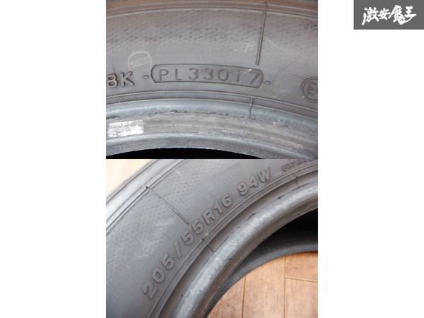 ADVAN アドバン Sタイヤ 205/55R16 94W 2本 2017年製 残量約4ｍｍ サーキット ドリフト ★ 棚1Ａ_画像8