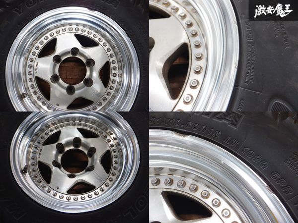 ラグナ ザイジックス ZZYZX 15インチ 9J ±0 実測 6穴 PCD139.7 31×10.50R15 4本 70 ランクル プラド ランドクルーザー ★ 棚1F21_画像2