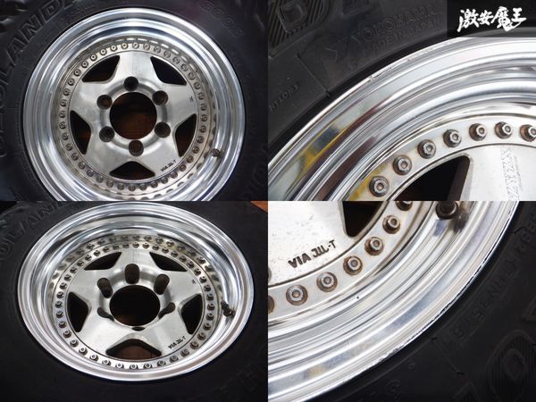 ラグナ ザイジックス ZZYZX 15インチ 9J ±0 実測 6穴 PCD139.7 31×10.50R15 4本 70 ランクル プラド ランドクルーザー ★ 棚1F21_画像5