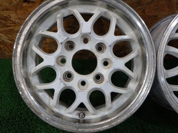 CRIMSON Racing SPARCO/クリムゾン レーシングスパルコ 13×5J 4穴 PCD110/114.3 +47 ハブ径67 4本【カスタム/13インチ/ホワイト】手渡し可_画像2