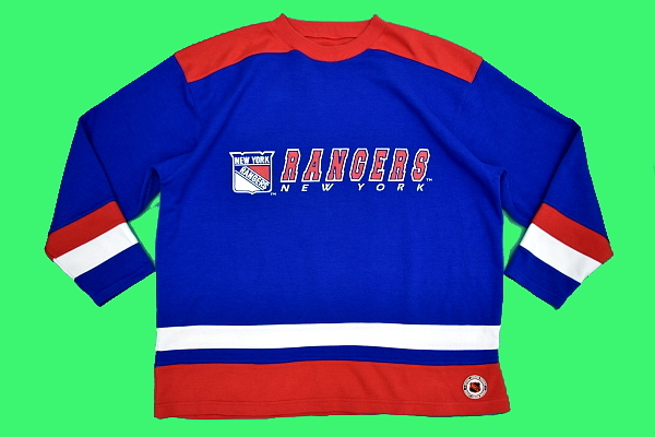 S-6054 ★ NHL Rangers New York New York Rangers ★ Официальный тренер по хоккейной рубашке XL или больше