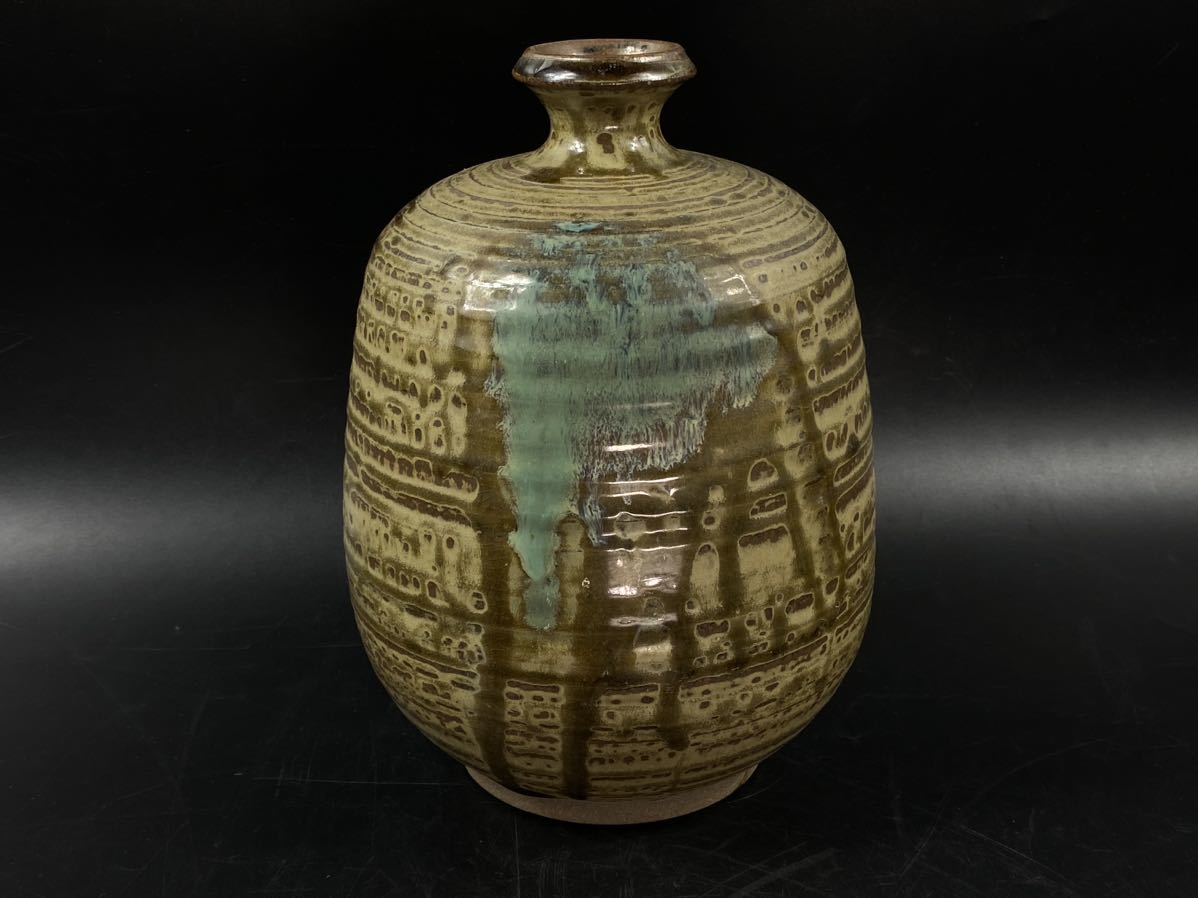 [ удача магазин ] маленький камень .. бутылочка для сакэ ваза 2 ... важное нет форма культура состояние высота 22.3cm