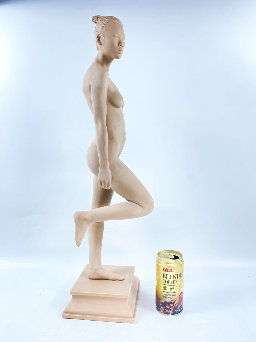 【福蔵】超特大型 西洋美術 置物 美人 裸婦 ヌード 樹脂製 少女 女神 女性 高54.8cm_画像1