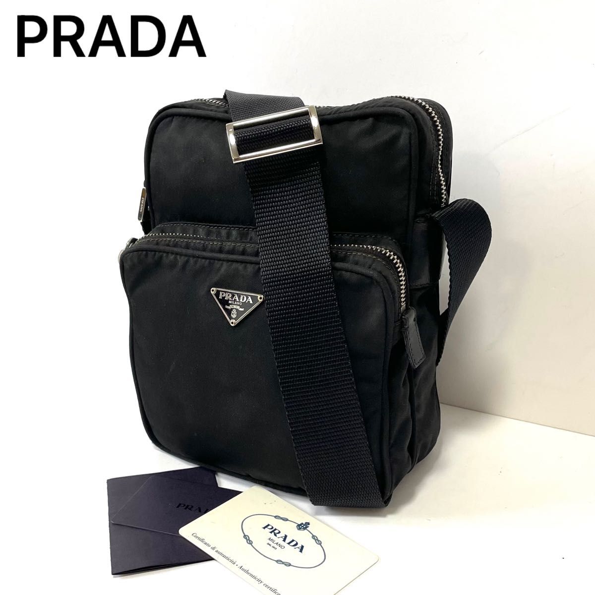 PRADA プラダ ショルダーバッグ アマゾン型 ナイロン×レザー PRADA プラダ ショルダーバッグ アマゾン型 ナイロン×レザー