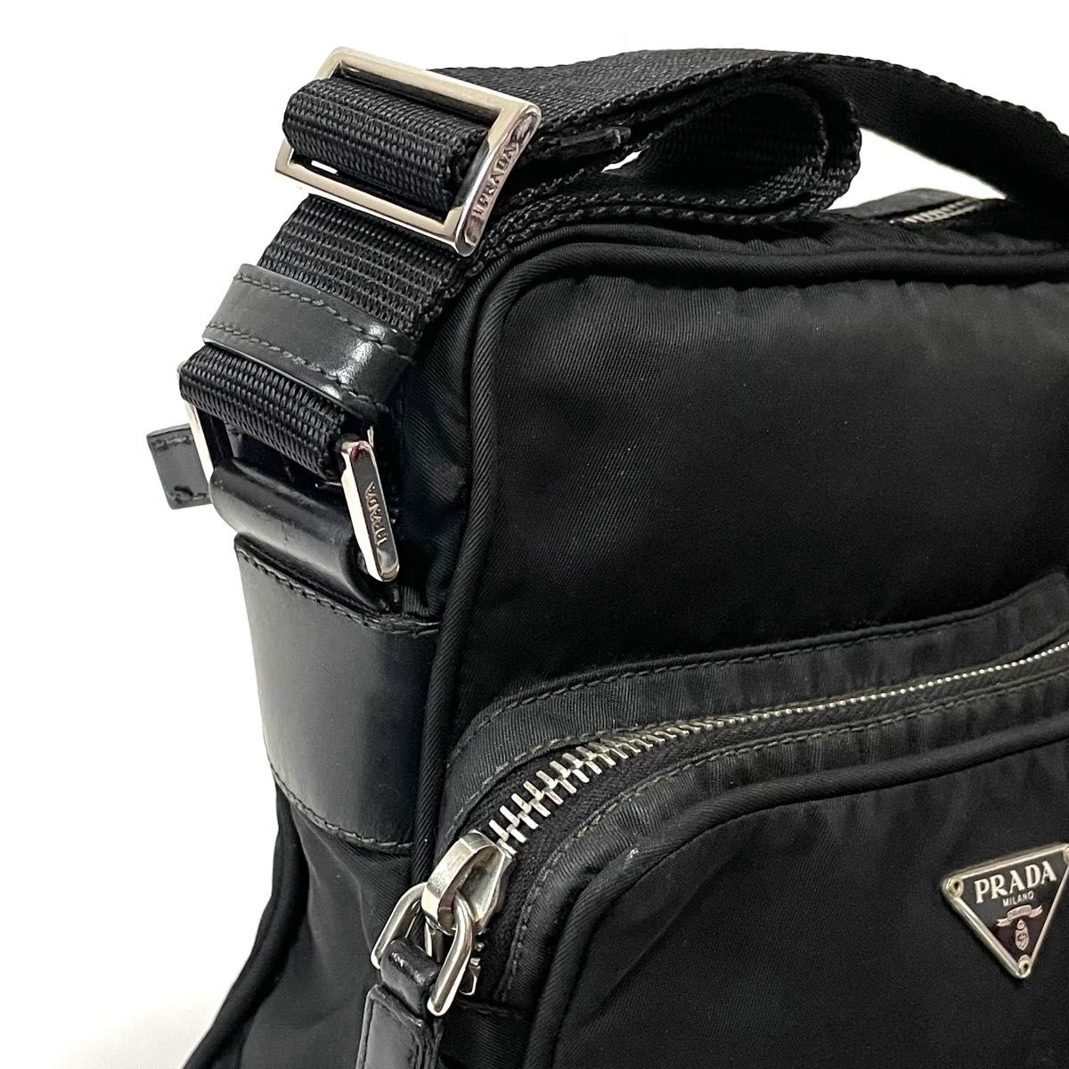 PRADA プラダ ショルダーバッグ アマゾン型 ナイロン×レザー PRADA プラダ ショルダーバッグ アマゾン型 ナイロン×レザー