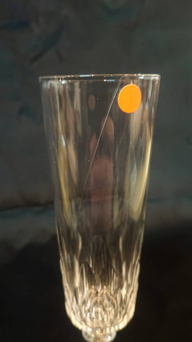 バカラ シャンパンフルートグラス 傷あり ジャンク品 1の画像5