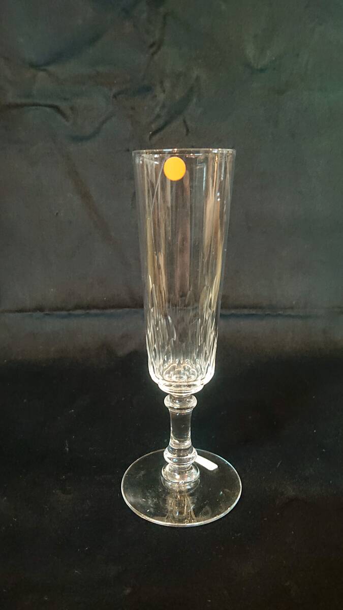 バカラ シャンパンフルートグラス 傷あり ジャンク品 1の画像1