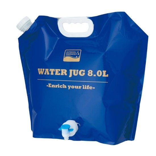 2 ブルー　ウォーターバッグ　コック付　軽量　キャンプ　防災用品　マチ付　給水袋 給水タンク　避難用品　断水