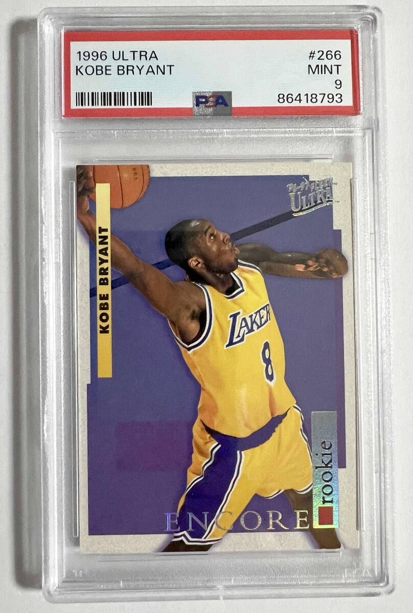 1996 FLEER ULTRA KOBE BRYANT RC Rookie ＃266 PSA9(MINT) コービー・ブライアント レイカーズ ルーキーカードの画像1