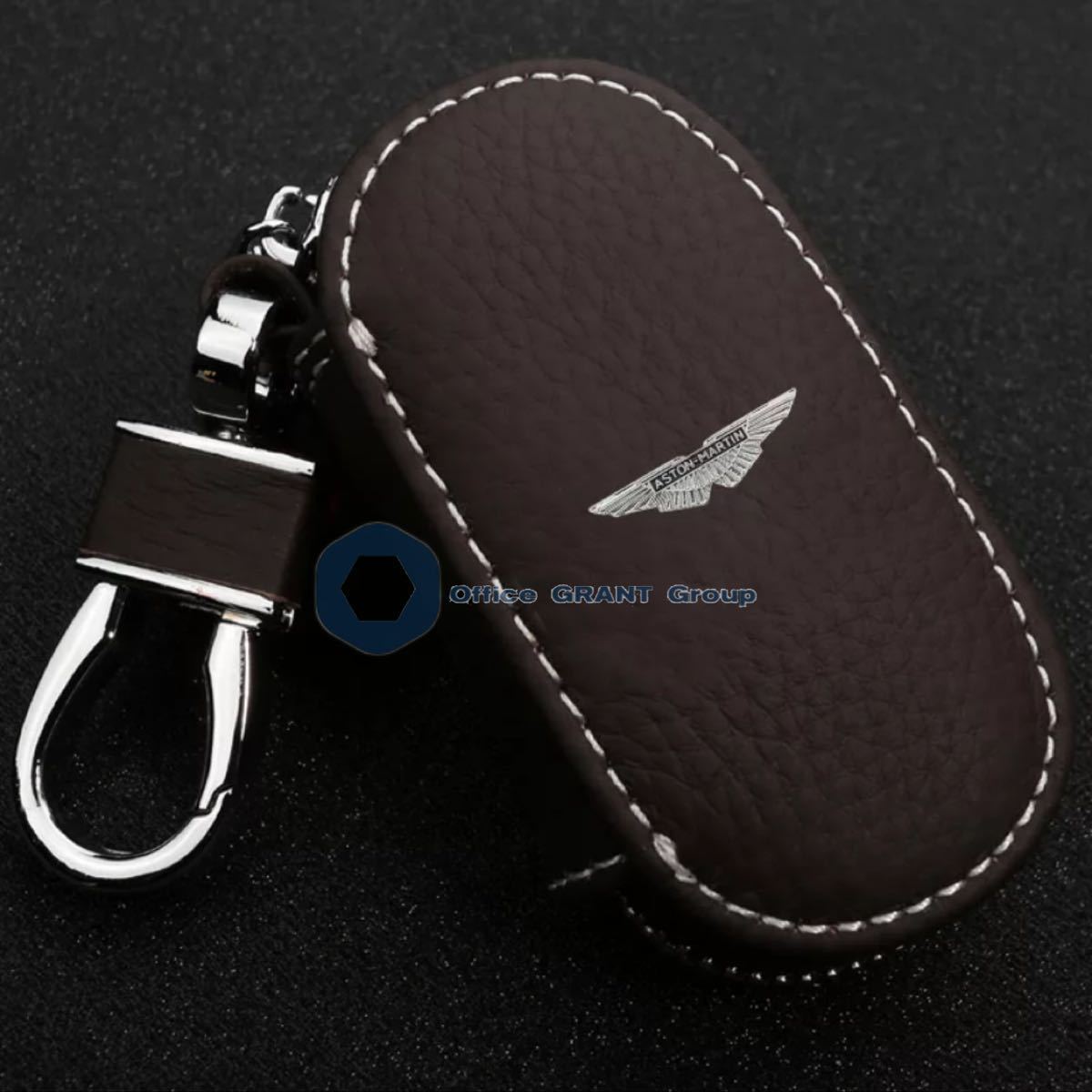 Aston Martin Smart Key Key Key Key Case Case Case Chacken Иножна кожа Aston Martin Coffee