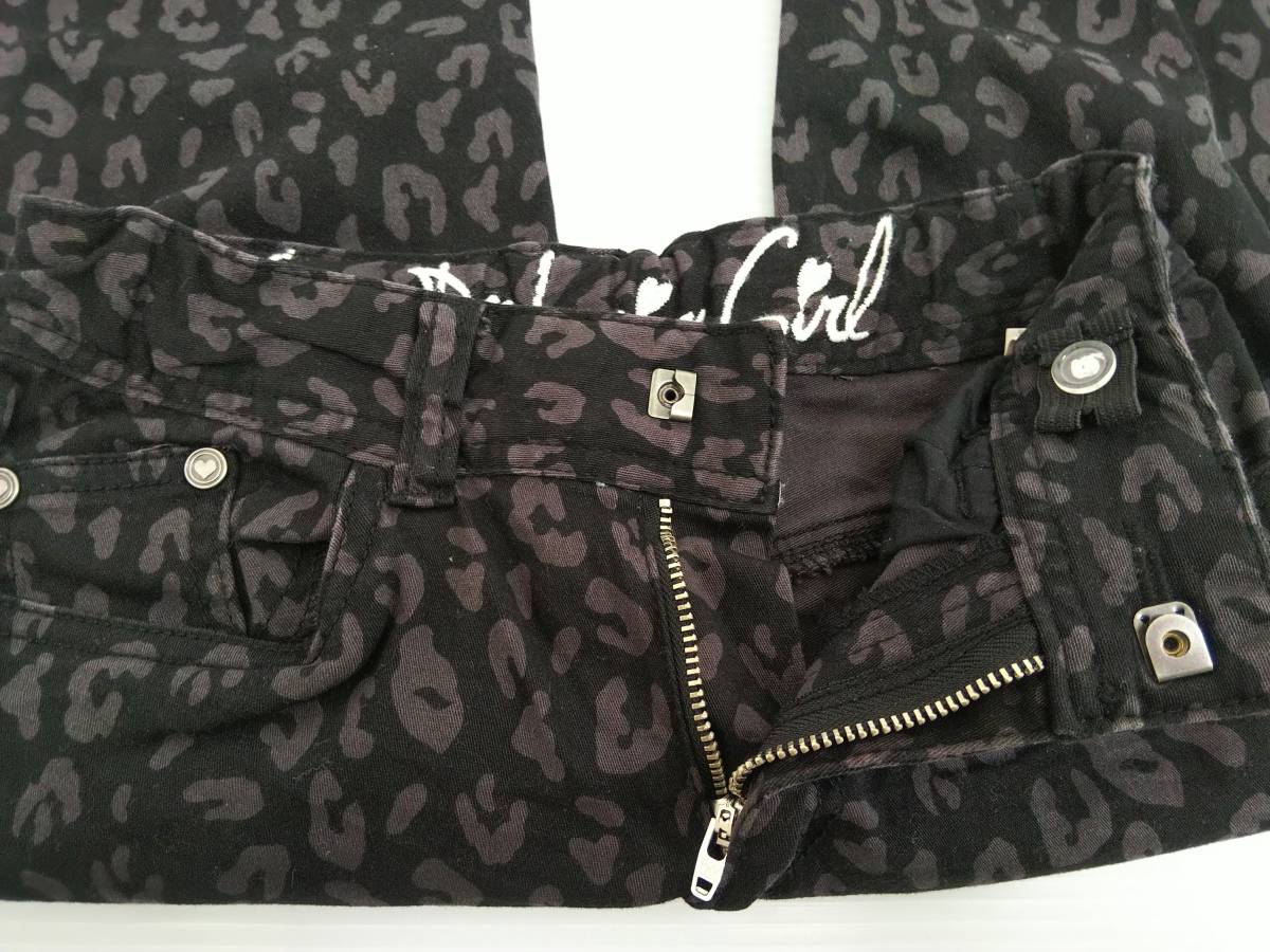 [ повторный снижение цены! быстрое решение!]*RICH MIX/ Ricci Mix * ребенок одежда распорка брюки чёрный незначительный фиолетовый. леопардовый рисунок серебряный patch 140.