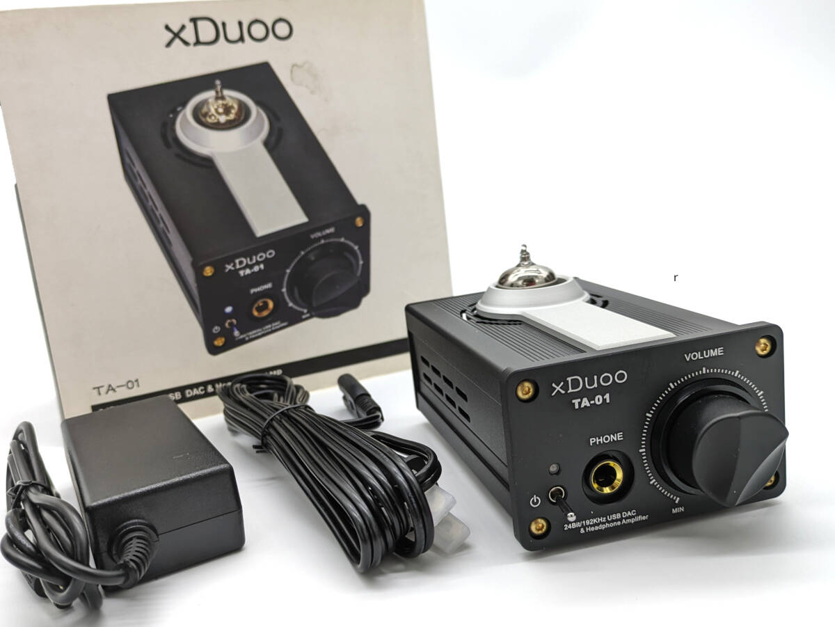 【箱・電源有】xDuoo TA-01 ハイレゾ音源対応 DAC搭載真空管ヘッドホンアンプ【ジャンク扱】《管理番号：240228-09》の画像4