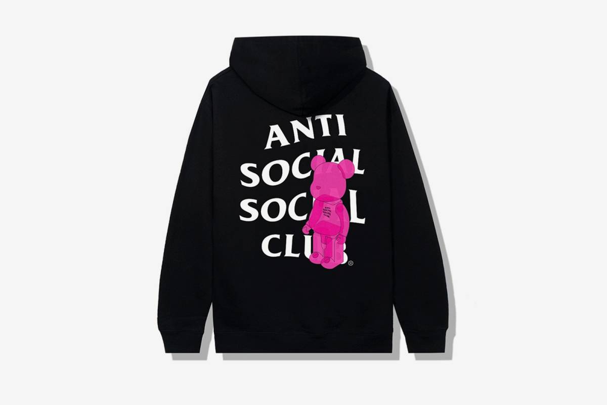 新品未使用　anti social social club x be@rbrick Hooded Sweatshirts assc アンチソーシャル ベアブリック メディコムトイ パーカー XL_画像1