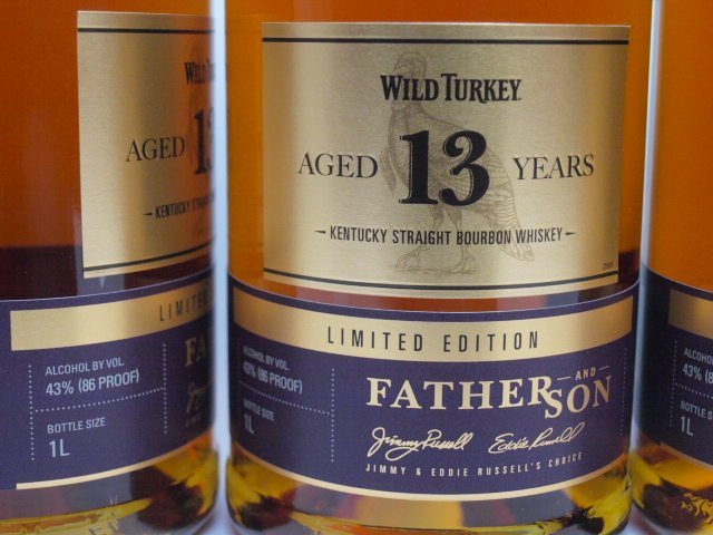 同梱不可★★WILD TURKEY ワイルドターキー 13年 ファーザー＆サン 1000ml/43% 箱付 6本セット★AY91350_画像2