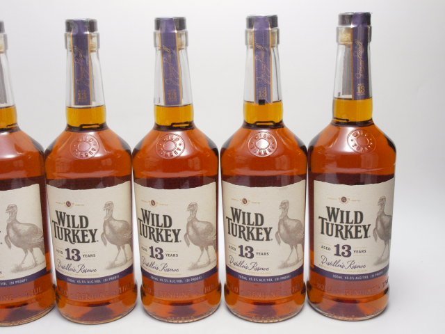 同梱不可★★WILD TURKEY ワイルドターキー 13年 ディスティラリーズリザーブ 700ml/45.5% 箱付 6本セット(2)★AY91401_画像3