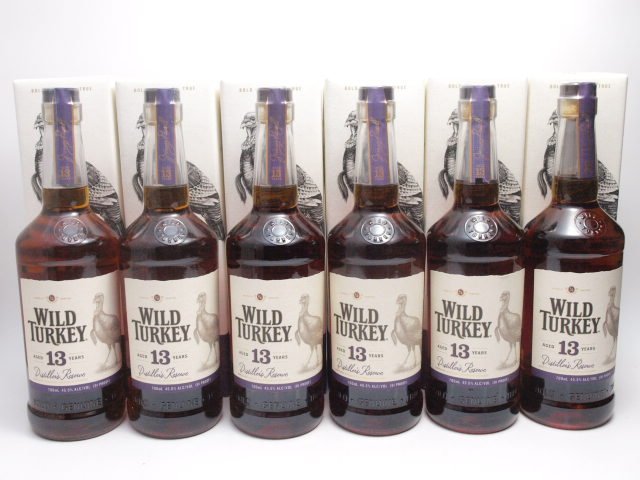 同梱不可★★WILD TURKEY ワイルドターキー 13年 ディスティラリーズリザーブ 700ml/45.5% 箱付 6本セット(2)★AY91401_画像1