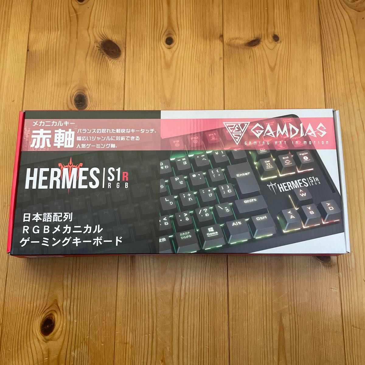 GAMDIAS HERMES S1R 赤軸 ゲーミングキーボード テンキーレス