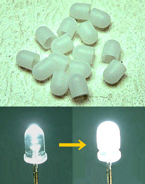 * super high luminance LED. diffusion LED.!LED light diffusion cap 3mm for 5mm for # total 20 piece 