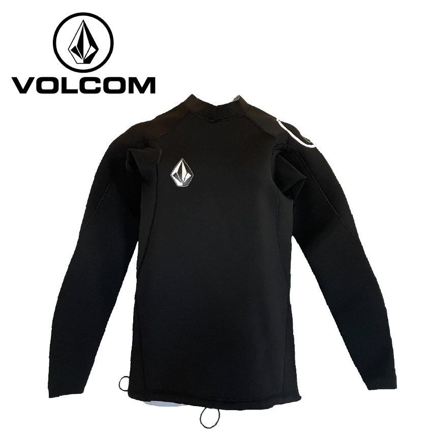 【A9612201-BLK-L】新品未使用　VOLCOM ボルコム 2MM JACKET LS BLK L ラッシュガード　サーフィン　メンズ　紫外線対策　日焼け　タッパー_画像2