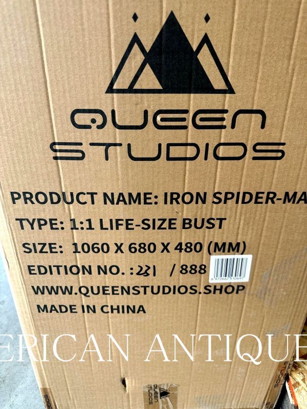  worldwide limitation 888 body Spider-Man ( iron * Spider ) Queen * Studio height 74cm life-size bust up figure LA direct import 