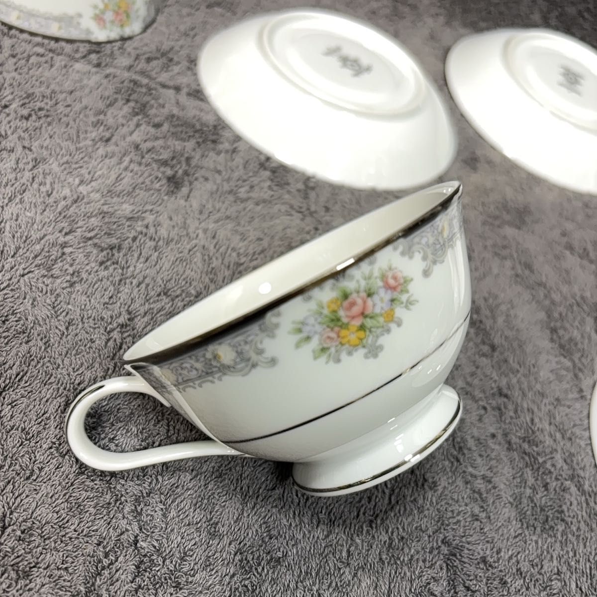 Noritake　VICTORIA PALACE 1546 カップ＆ソーサー5客 ビクトリアパレス  花柄 ノリタケ