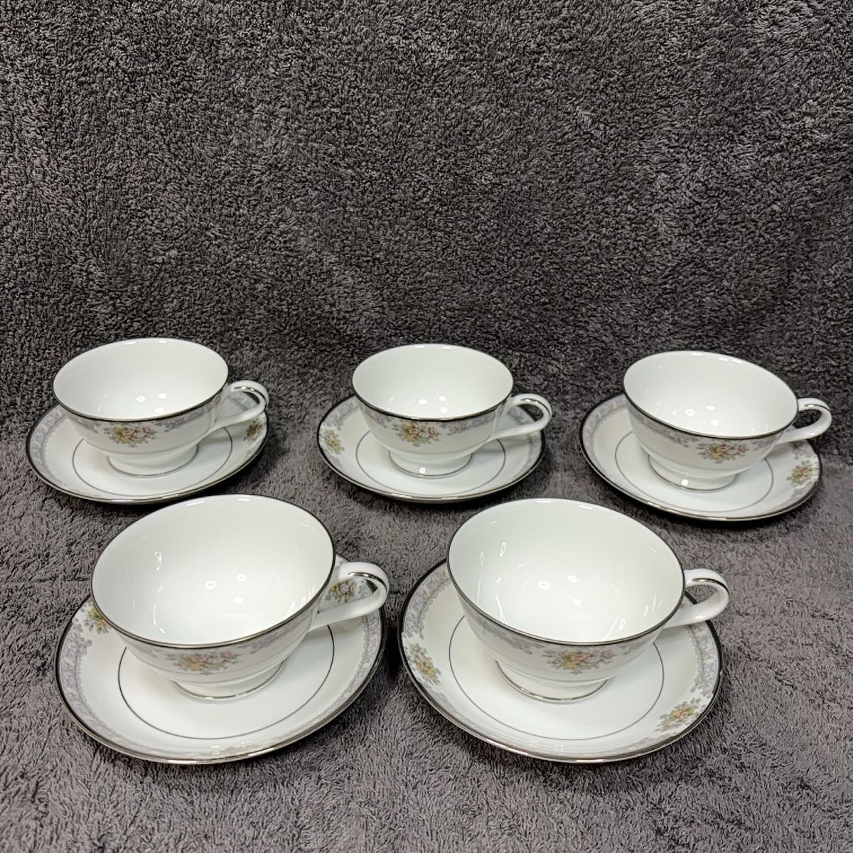 Noritake　VICTORIA PALACE 1546 カップ＆ソーサー5客 ビクトリアパレス  花柄 ノリタケ