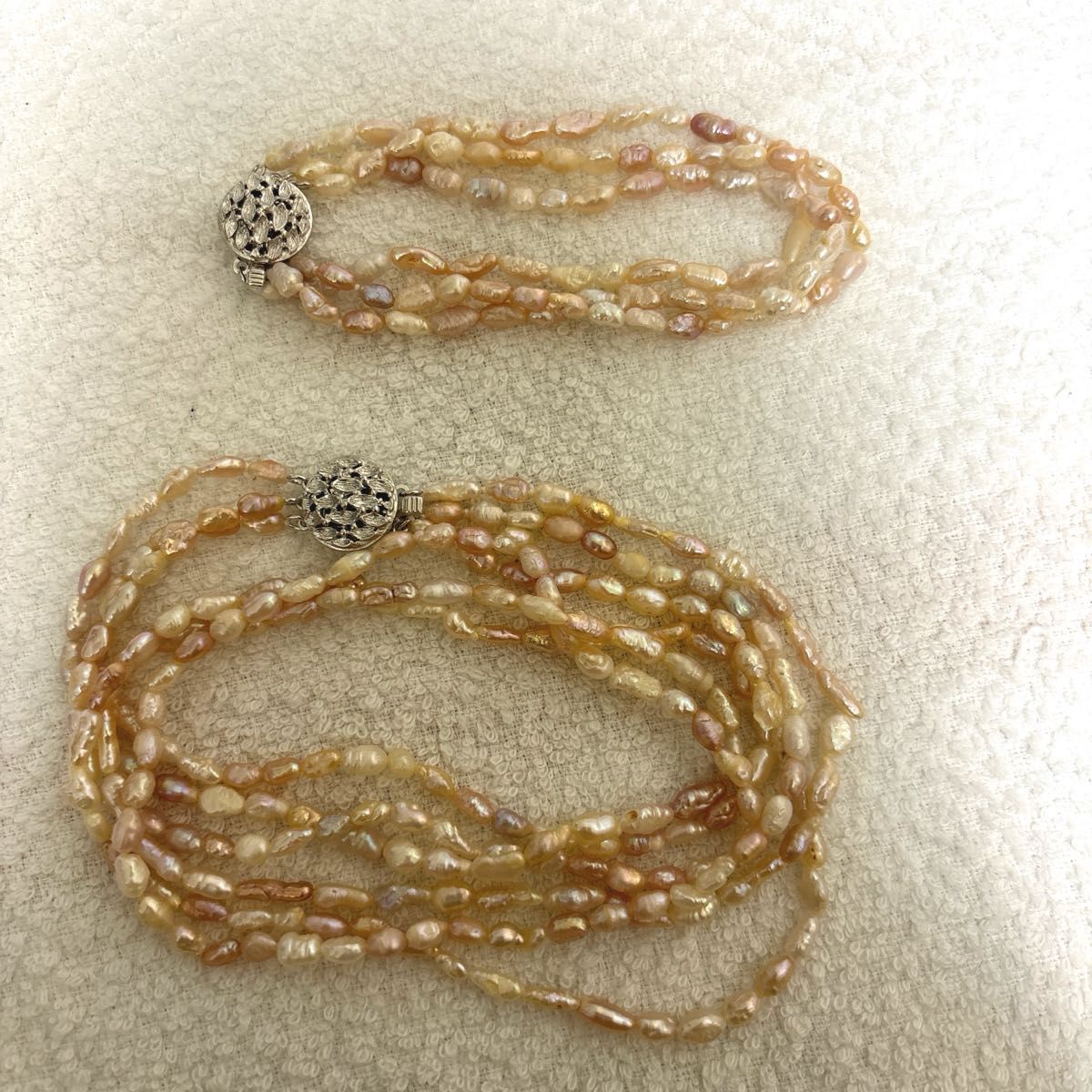 淡水パール　3連ネックレス　ブレスレット　セット 真珠 パールネックレス アクセサリー
