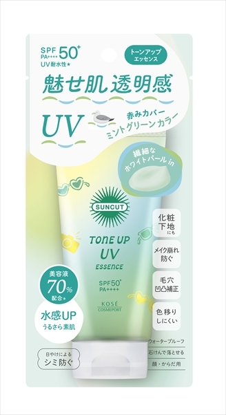 まとめ得 サンカットＲ　トーンアップＵＶ　エッセンス　ミントグリーン 　コーセーコスメポート x [3個] /h_画像1