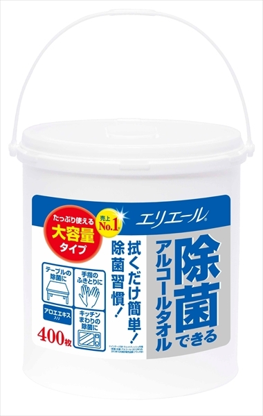 まとめ得 Ｅ除菌アルコールタオル本体４００枚 　 大王製紙 　 ウェットティッシュ x [2個] /h_画像1