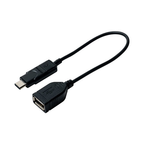 【5個セット】 MCO USB-C microUSB対応ホストケーブル SAD-CH01/BKX5 /l