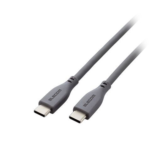 まとめ得 エレコム USB2.0ケーブル USB Type-C - USB Type-C/100W対応/なめらか MPA-CC5PSS05GY x [2個] /l_画像1