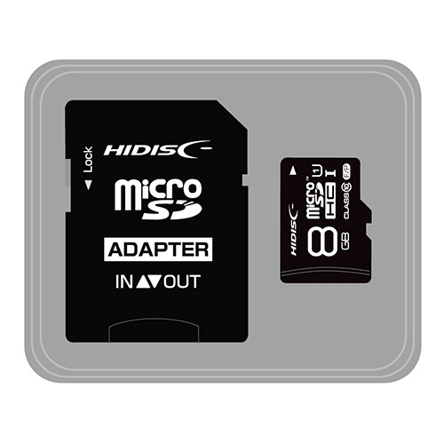 まとめ得 HIDISC microSDHCカード 8GB CLASS10 UHS-1対応 高速転送 Read70 SD変換アダプタ付き HDMCSDH8GCL10JP3 x [6個] /l_画像1