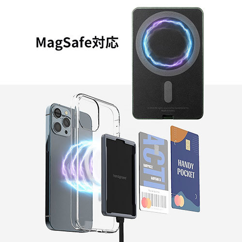 handyhand ハンディハンド Handy Pocket MagSafe対応アルミカードケース ガングレー TF72894 /l_画像4