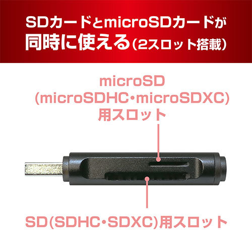 MCO SDカードリーダ USB-A USB3.0 USR-ASD4/BK /l_画像6