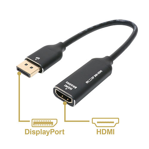 MCO DisplayPort-HDMI変換アダプタ 8K DP-HDA8K1/BK /l_画像4