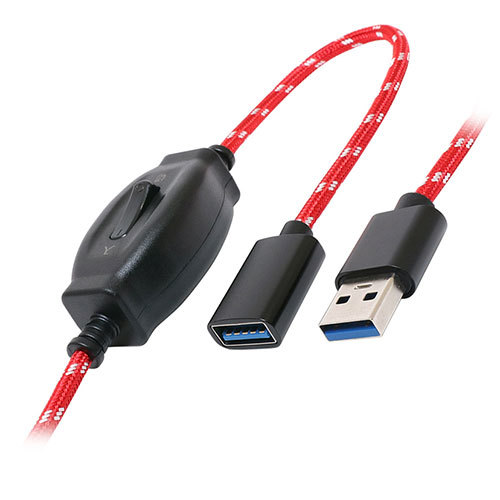 【5個セット】 MCO ON OFFスイッチ付USB延長ケーブル 1.5m USB-EXS3015/RDX5 /l